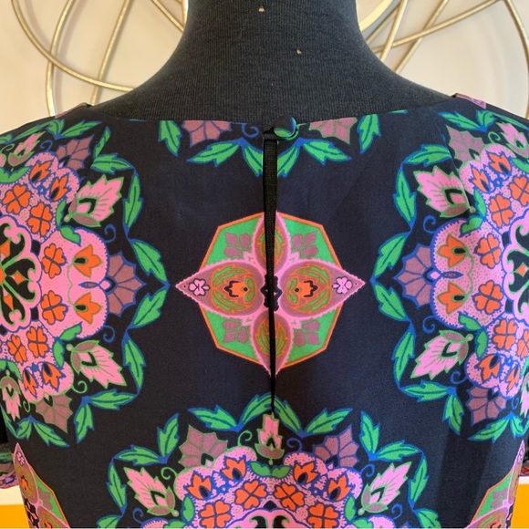 J. Crew Factory Medallion Floral Print Gallery Shift Dress - Picture 4 of 4